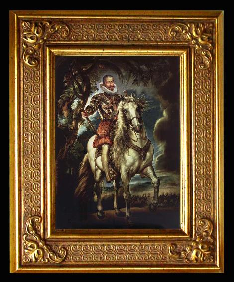 framed  Peter Paul Rubens Horseman likeness of the duke of Lerma, Ta034